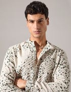 Asa Dapple Kurta Set - Ivory view 1