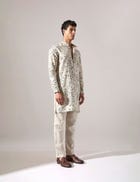 Asa Dapple Kurta Set - Ivory view 4