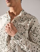 Asa Dapple Kurta Set - Ivory view 6