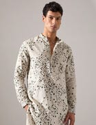 Asa Dapple Kurta Set - Ivory view 7