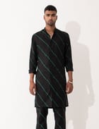 DARIS BIAS KURTA - BLACK view 2