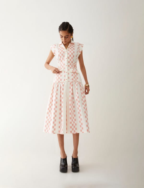 SON OF A NOBLE - SNOB — AGNES DRESS - OFF WHITE