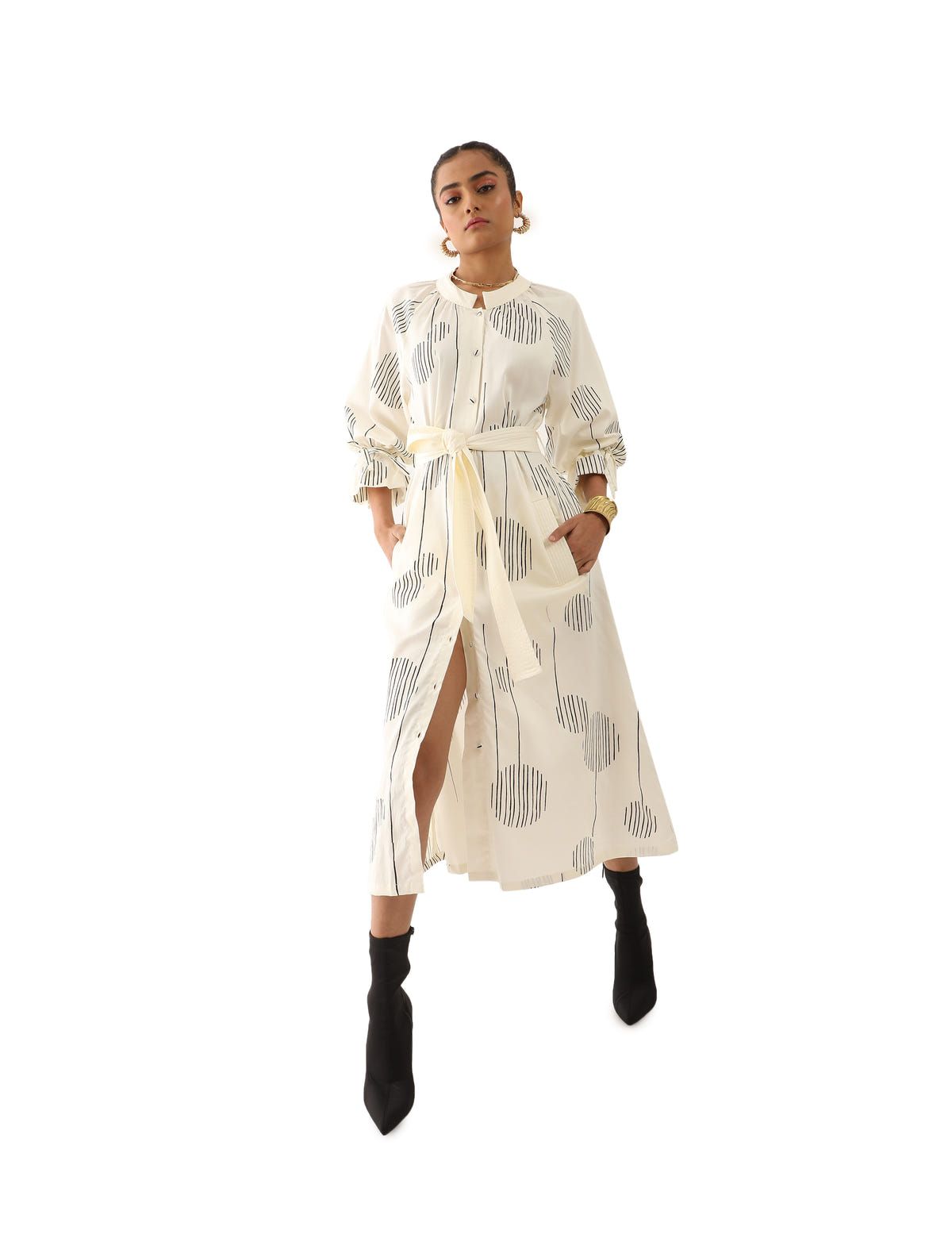 ELLA DRESS - OFF WHITE - image 1
