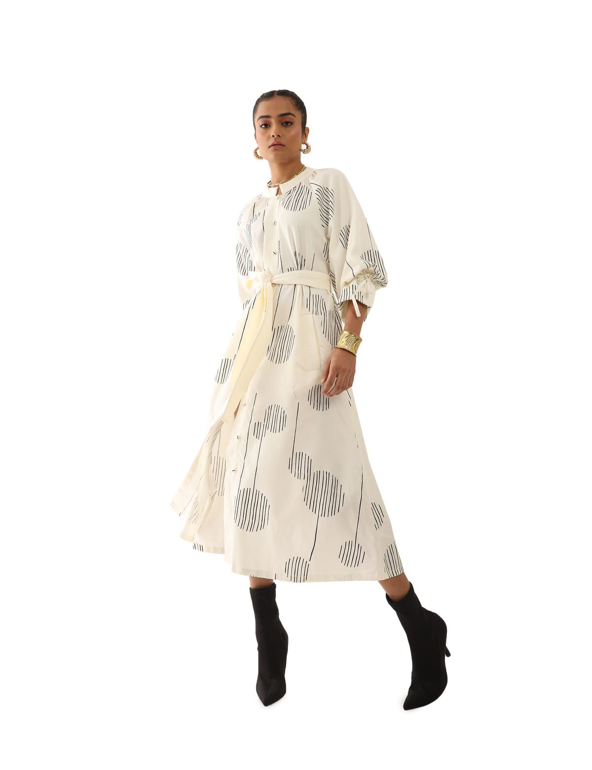 ELLA DRESS - OFF WHITE - image 2