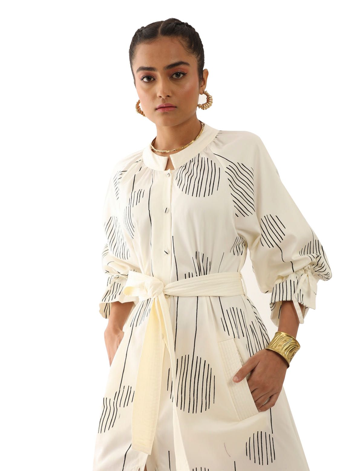 ELLA DRESS - OFF WHITE - image 4