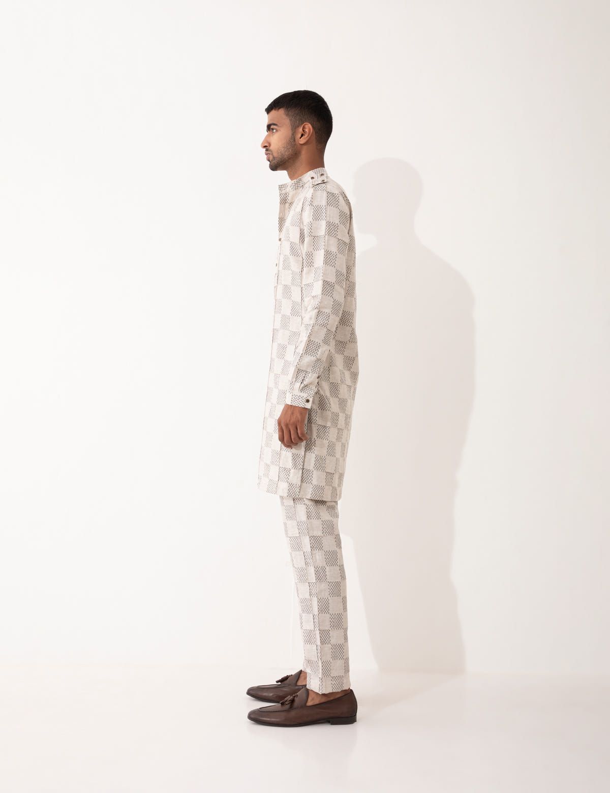 AUBREY MESH KURTA SET- IVORY - image 4