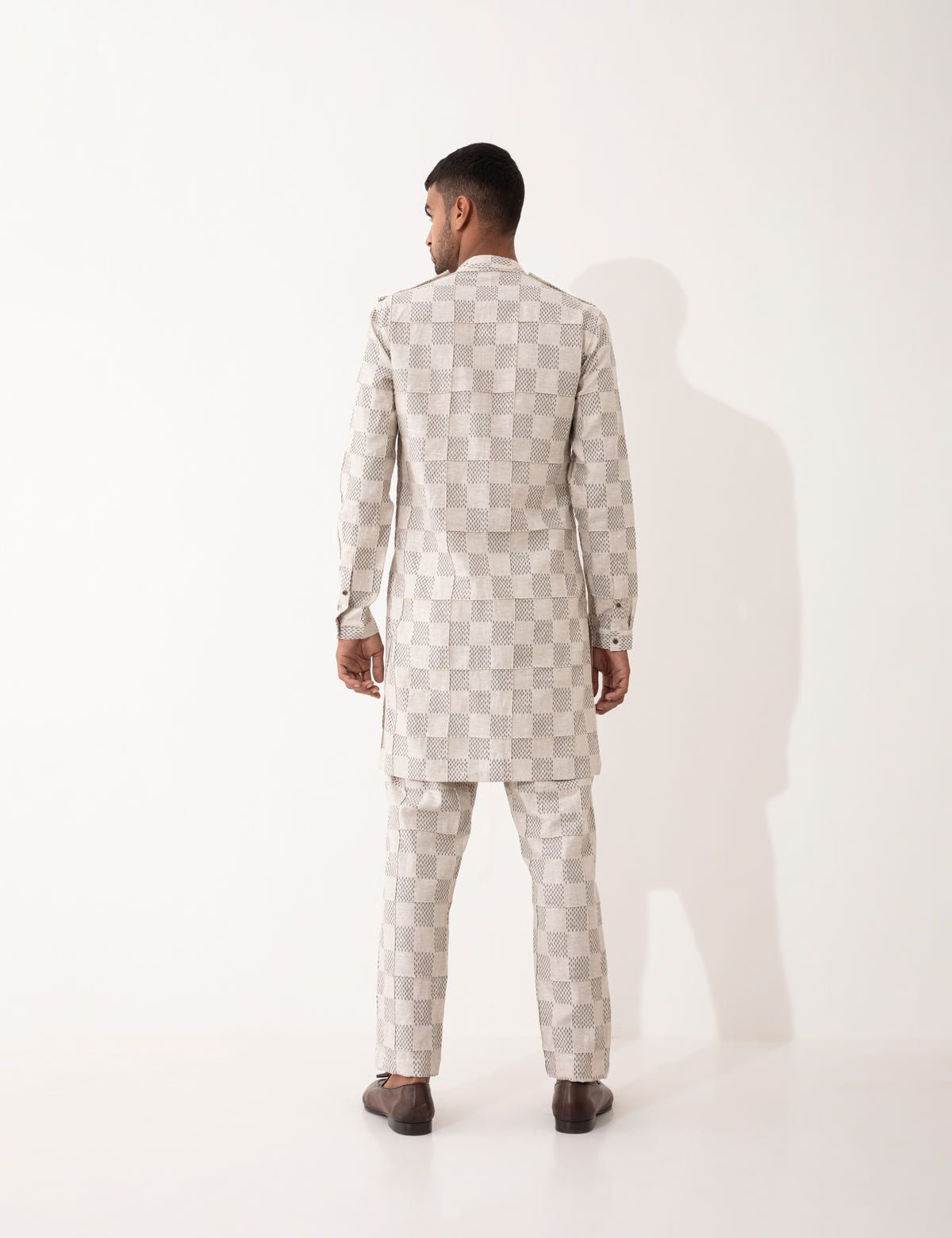 AUBREY MESH KURTA SET- IVORY - image 5