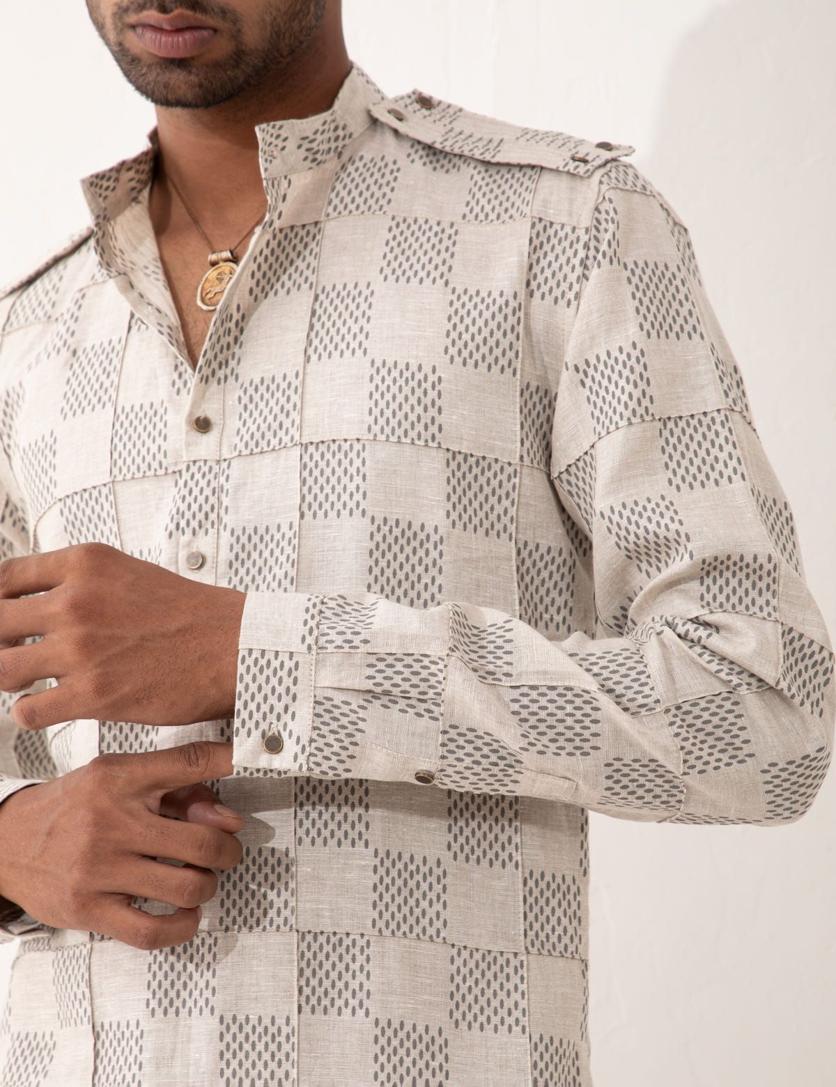 AUBREY MESH KURTA SET- IVORY - image 6