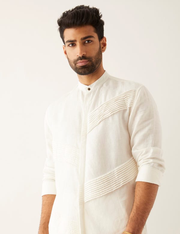 SON OF A NOBLE - SNOB — AAKI - KURTA - WHITE