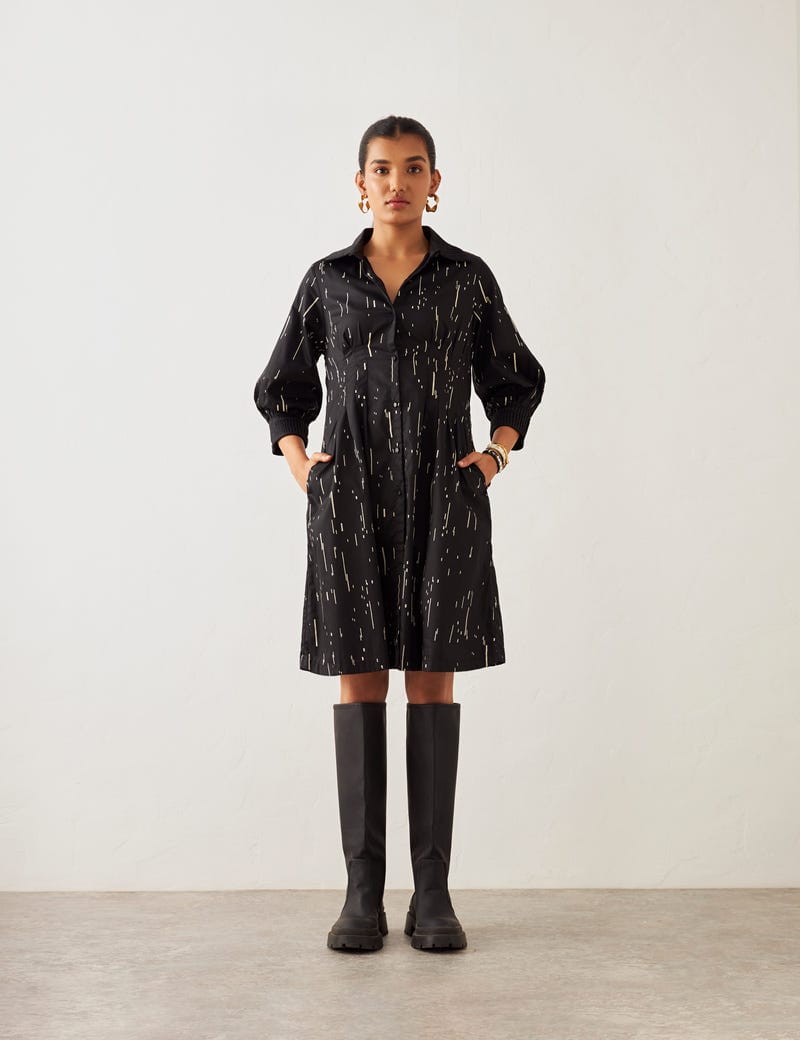 LISA DRESS - BLACK FOUR SEASONS