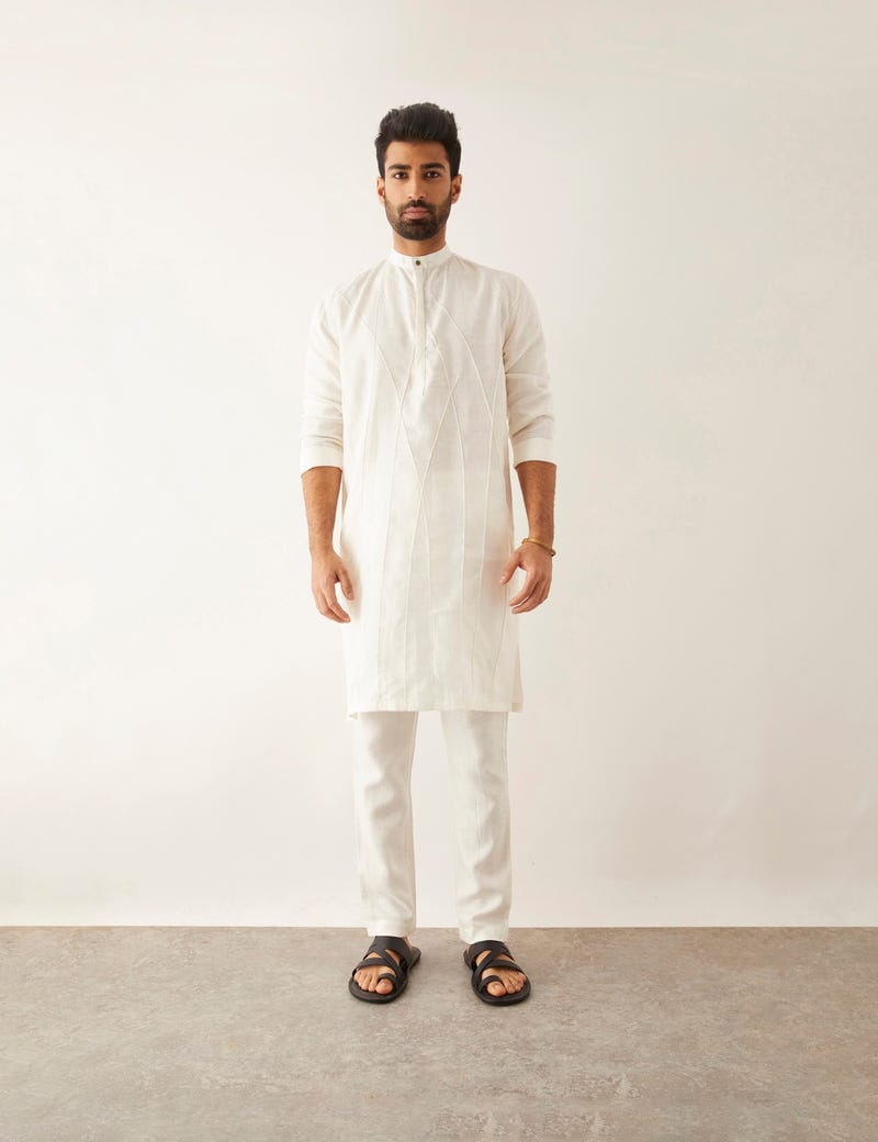 STELA KURTA SET - WHITE