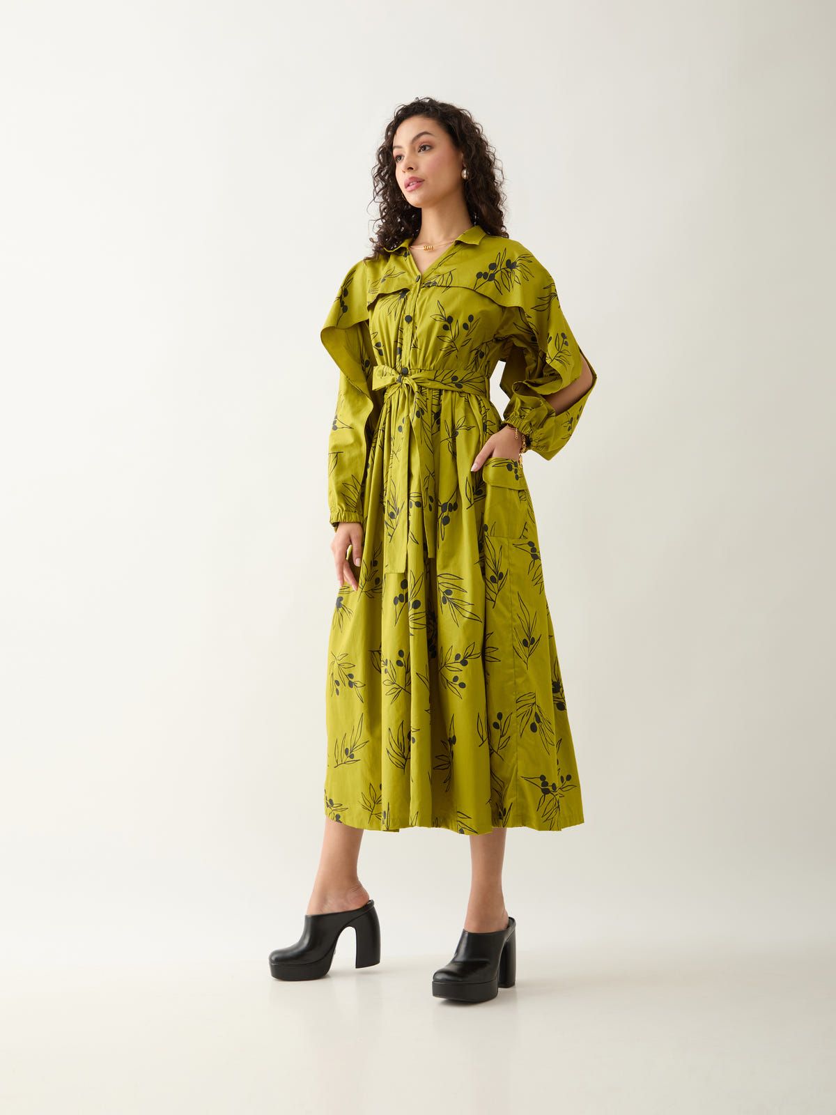 ASTON DRESS - LEAF - image 2