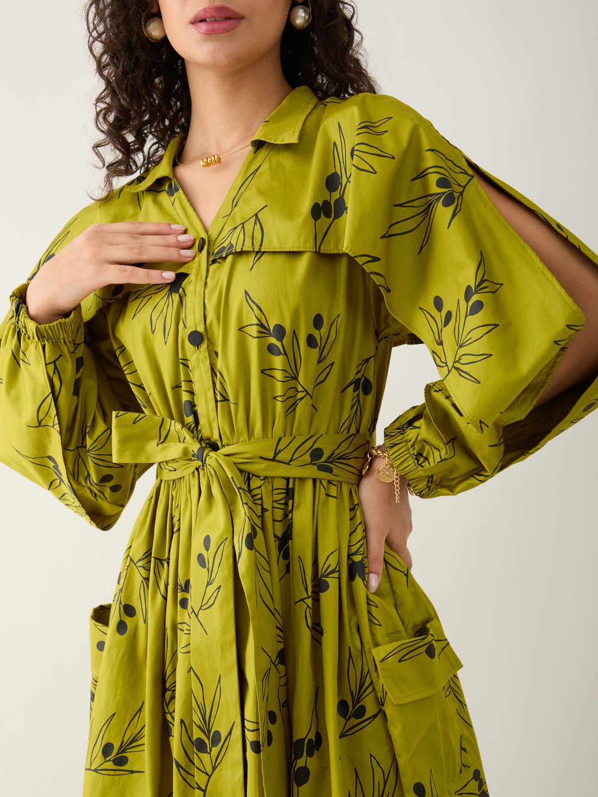 ASTON DRESS - LEAF - image 4