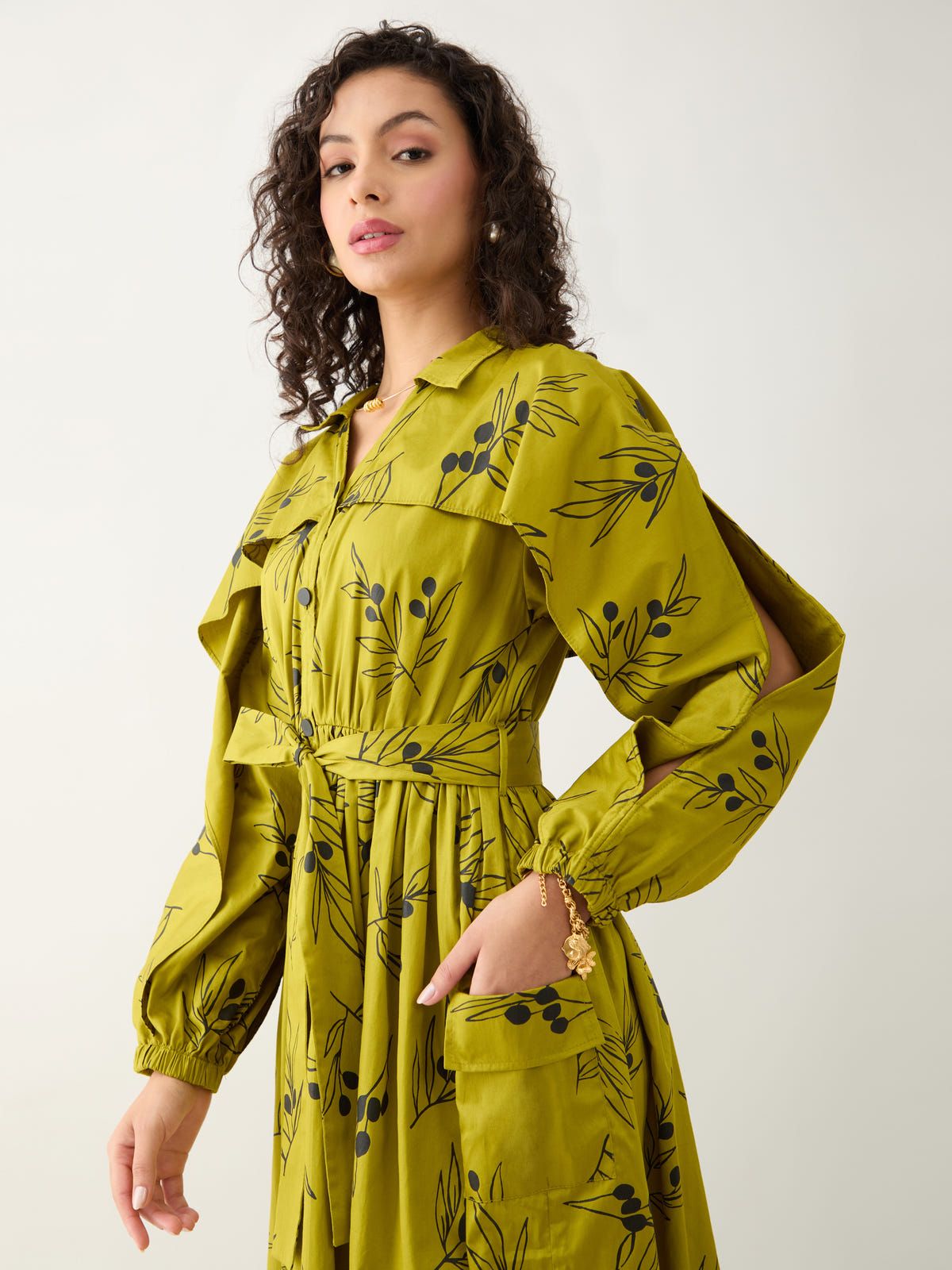 ASTON DRESS - LEAF - image 5