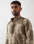 EZRA BARBED KURTA SET - OLIVE view 8