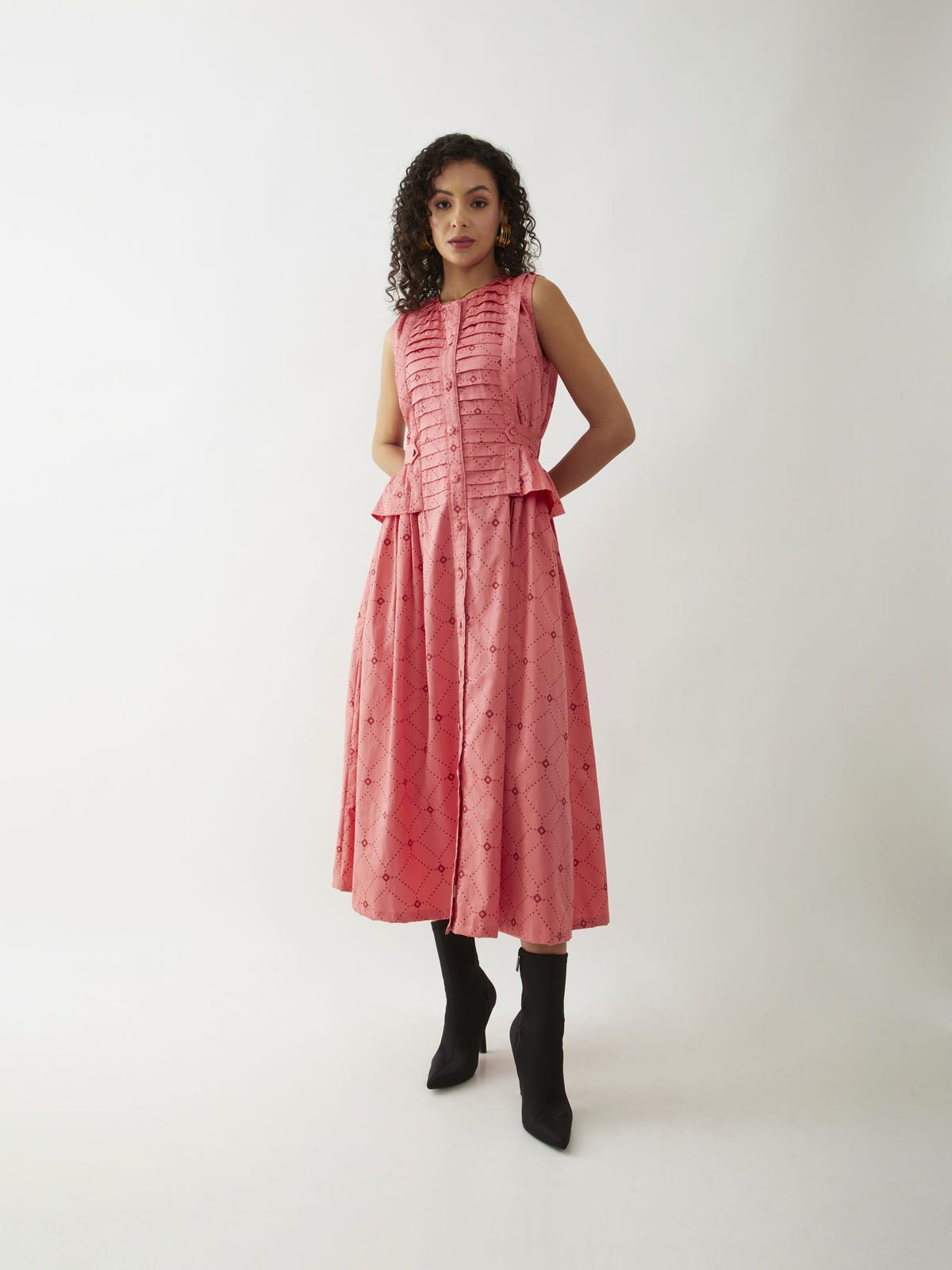 WILLOW DRESS - SALMON - image 1