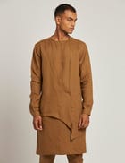DURG KURTA - GOLDEN BROWN view 1