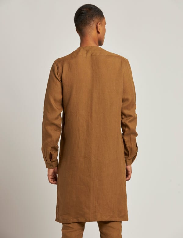 SON OF A NOBLE - SNOB — DURG KURTA - GOLDEN BROWN