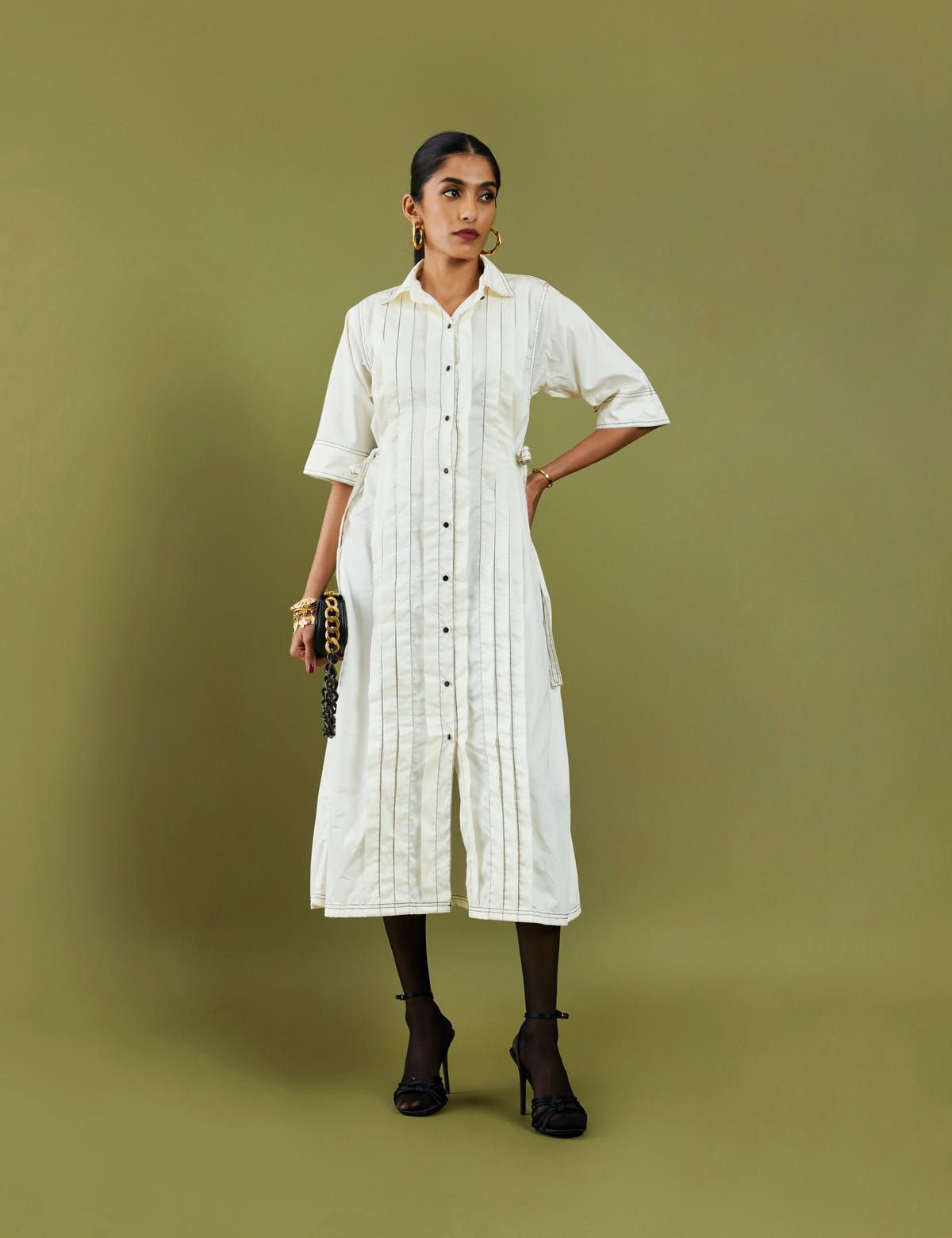 SONNET DRESS  - OFF WHITE - image 4