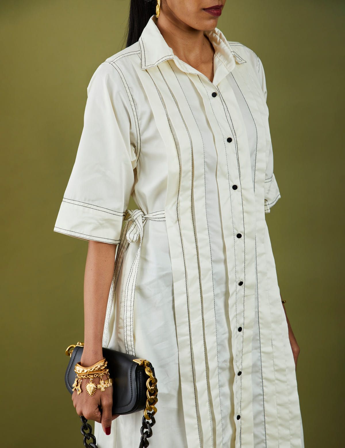 SONNET DRESS  - OFF WHITE - image 5