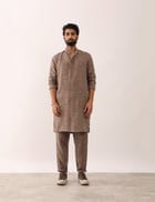 KRISH GATSBY KURTA - STONE view 1