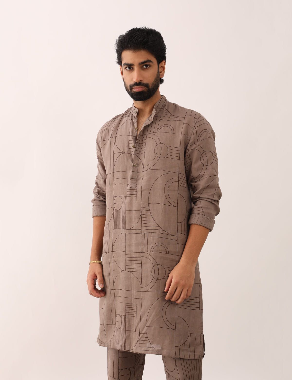 KRISH GATSBY KURTA - STONE - image 4