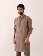 KRISH GATSBY KURTA - STONE view 4