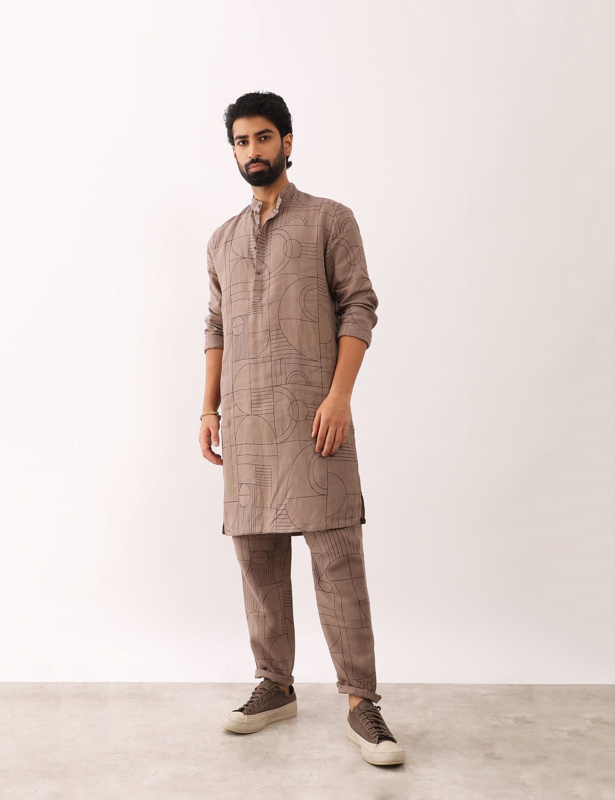 KRISH GATSBY KURTA - STONE - image 5
