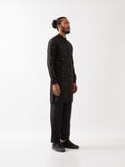 SIMON SILK KURTA SET - BLACK view 5