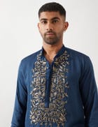 KEV KURTA SET - NAVY view 2