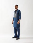 KEV KURTA SET - NAVY view 3