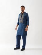 KEV KURTA SET - NAVY view 4