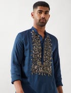 KEV KURTA SET - NAVY view 6