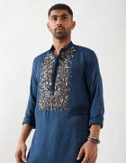 KEV KURTA SET - NAVY view 7