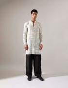 Michael Dots Kurta Set - White view 2