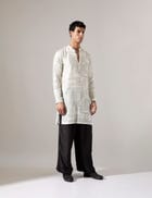 Michael Dots Kurta Set - White view 4