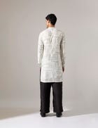 Michael Dots Kurta Set - White view 5