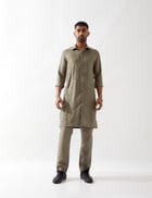 HARISON KURTA SET - OLIVE view 1