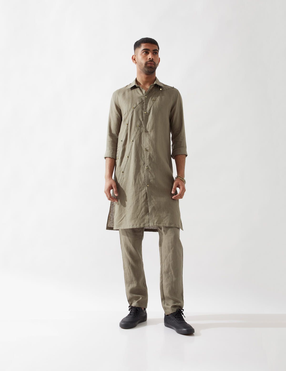HARISON KURTA SET - OLIVE - image 4