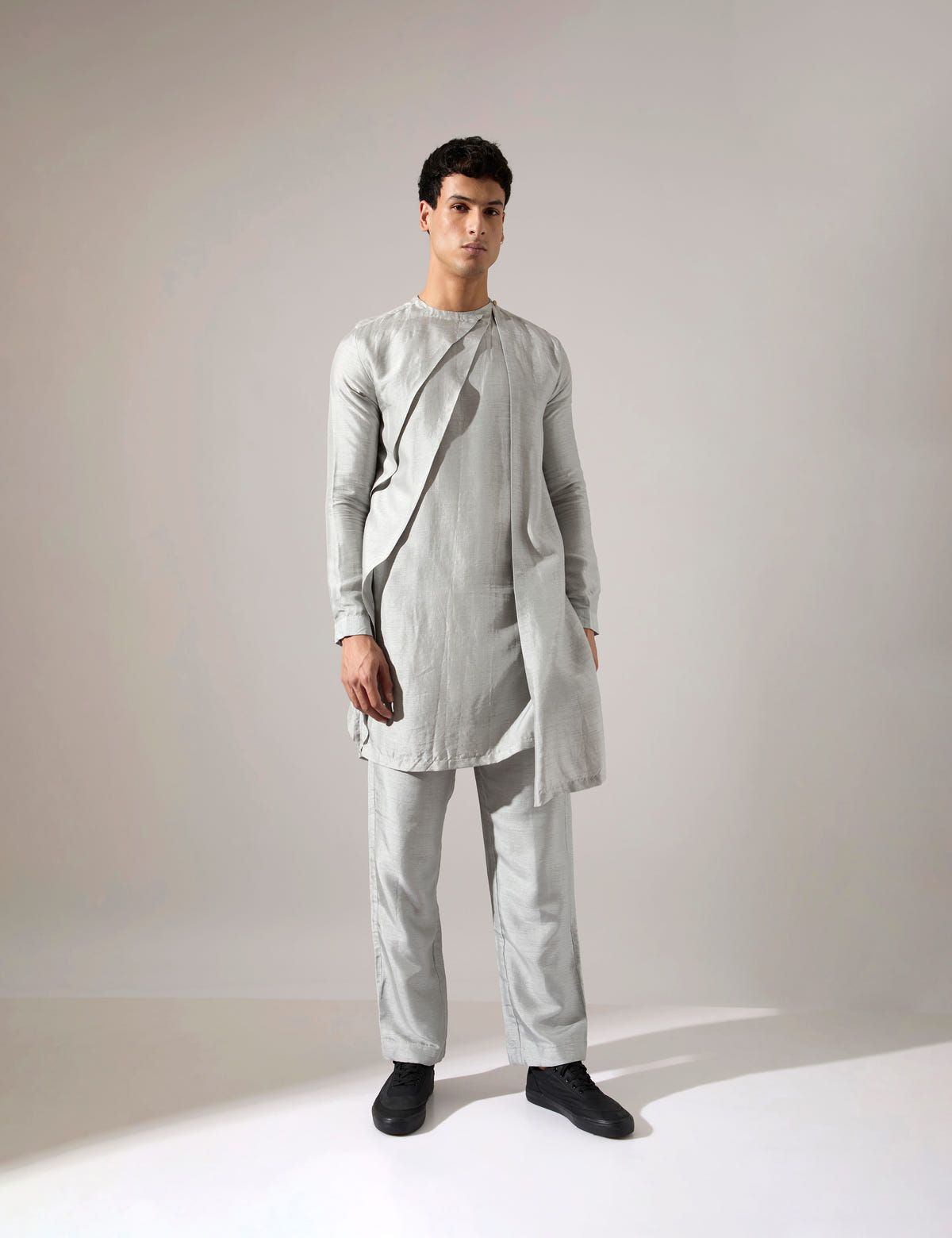 Dorian Kurta Set - Grey - image 2