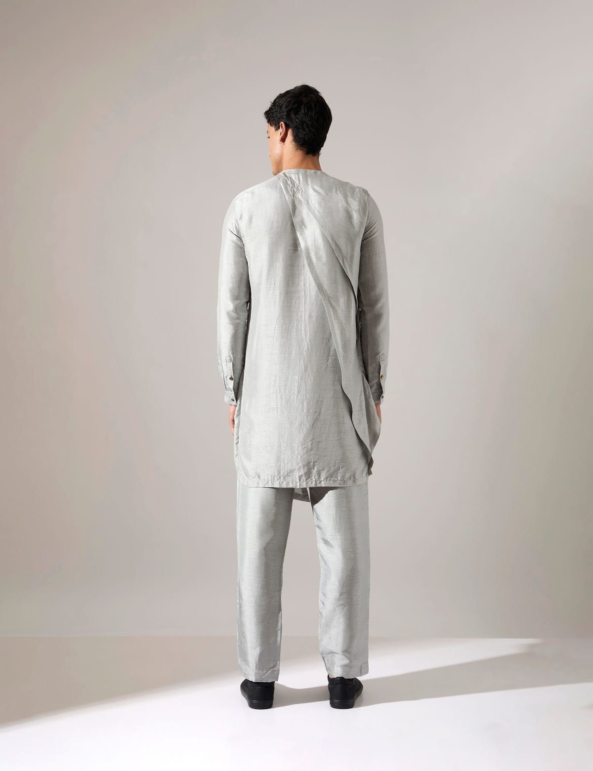 Dorian Kurta Set - Grey - image 4