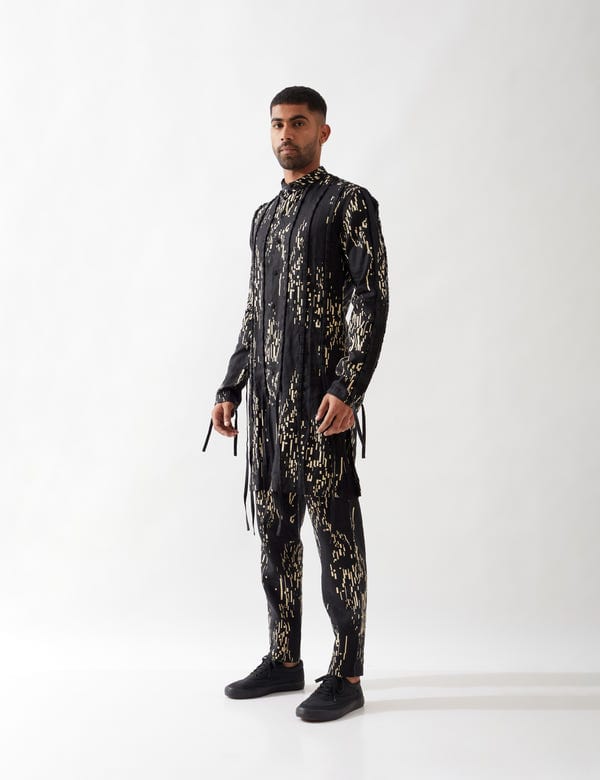 SON OF A NOBLE - SNOB — COLTON BRICKS KURTA - BLACK