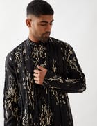 COLTON BRICKS KURTA - BLACK view 6