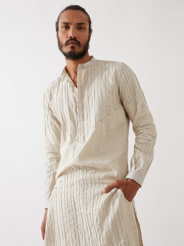 SON OF A NOBLE - SNOB — GABRIEL KURTA SET - IVORY