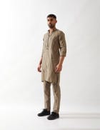 RORY METAL KURTA SET - OLIVE view 2