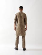 RORY METAL KURTA SET - OLIVE view 3