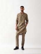RORY METAL KURTA SET - OLIVE view 4