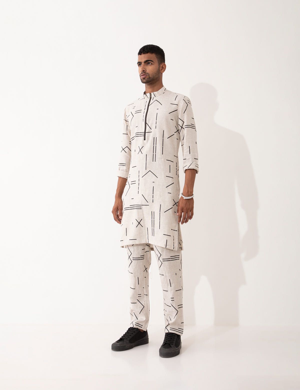 HAZEL CONTRA KURTA- IVORY - image 3