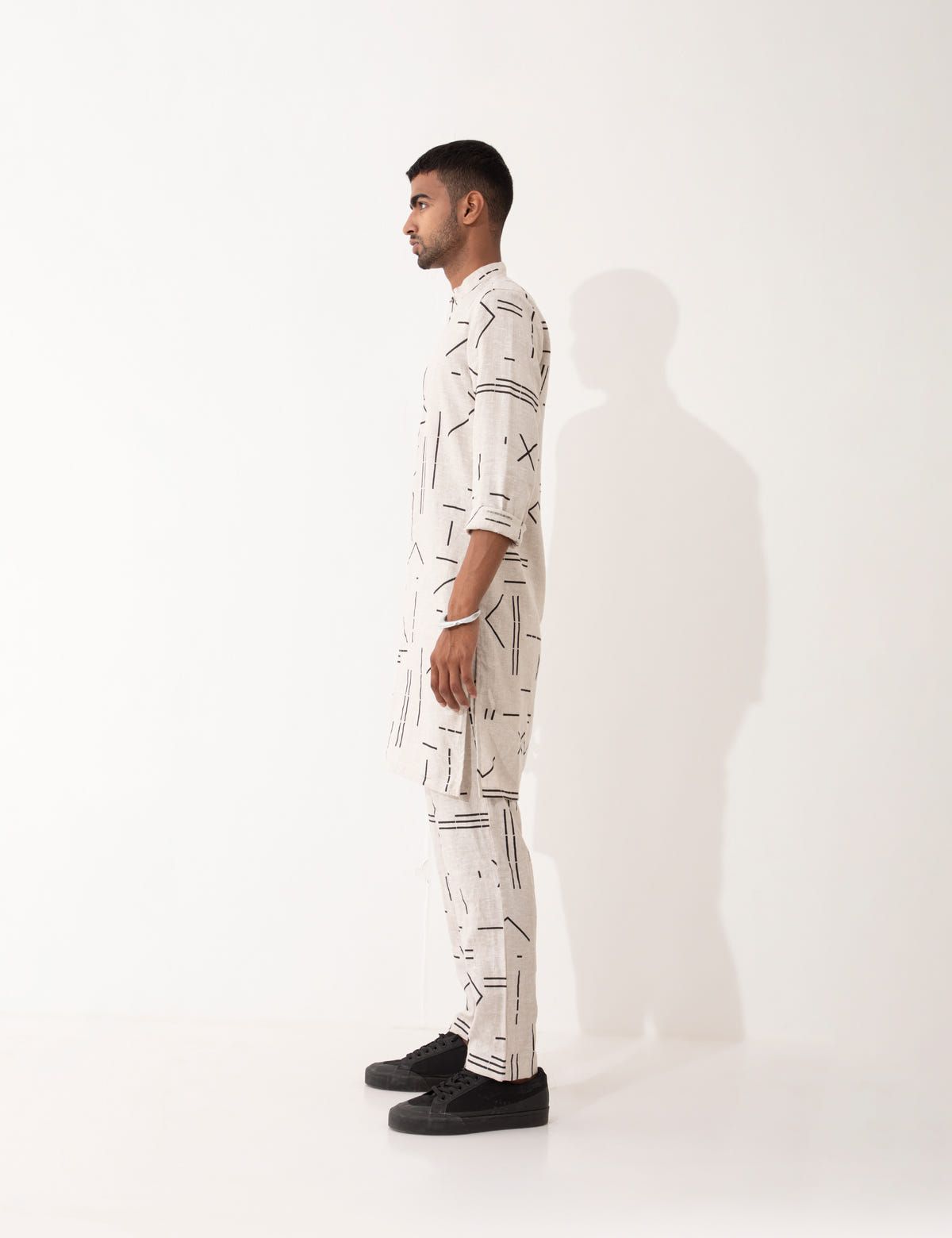 HAZEL CONTRA KURTA- IVORY - image 4