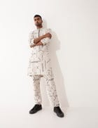 HAZEL CONTRA KURTA- IVORY view 6